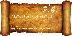 Pásztor Gothárd névjegykártya